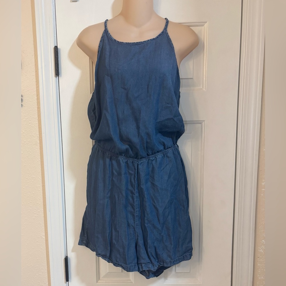 Ci Sono Denim Blue Romper